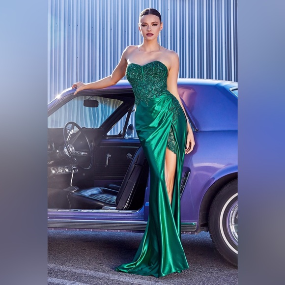 “The Pepper” Mia Bella Couture Strapless Dress - Picture 1 of 3